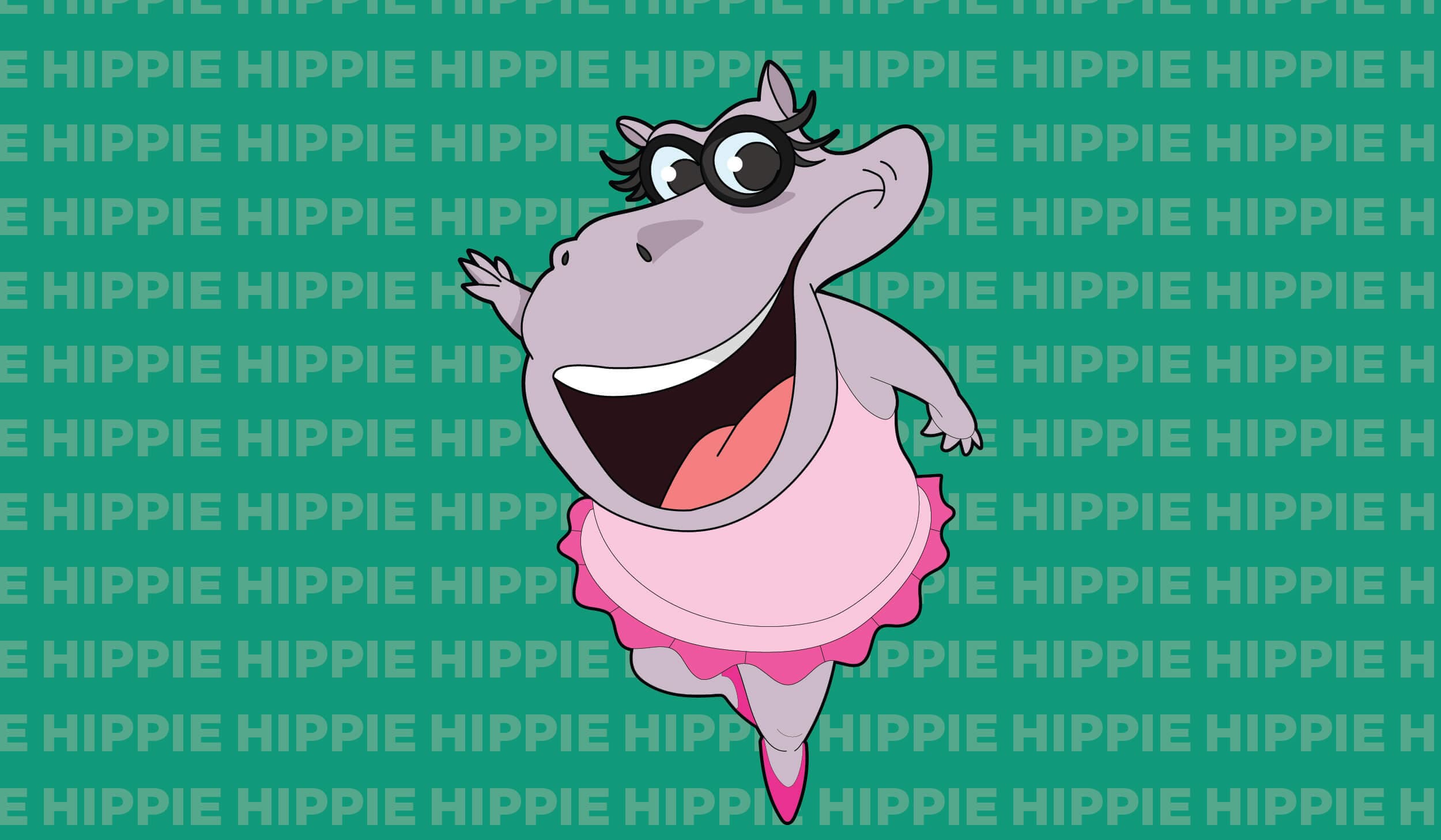 Hippie, the hippo ballerina