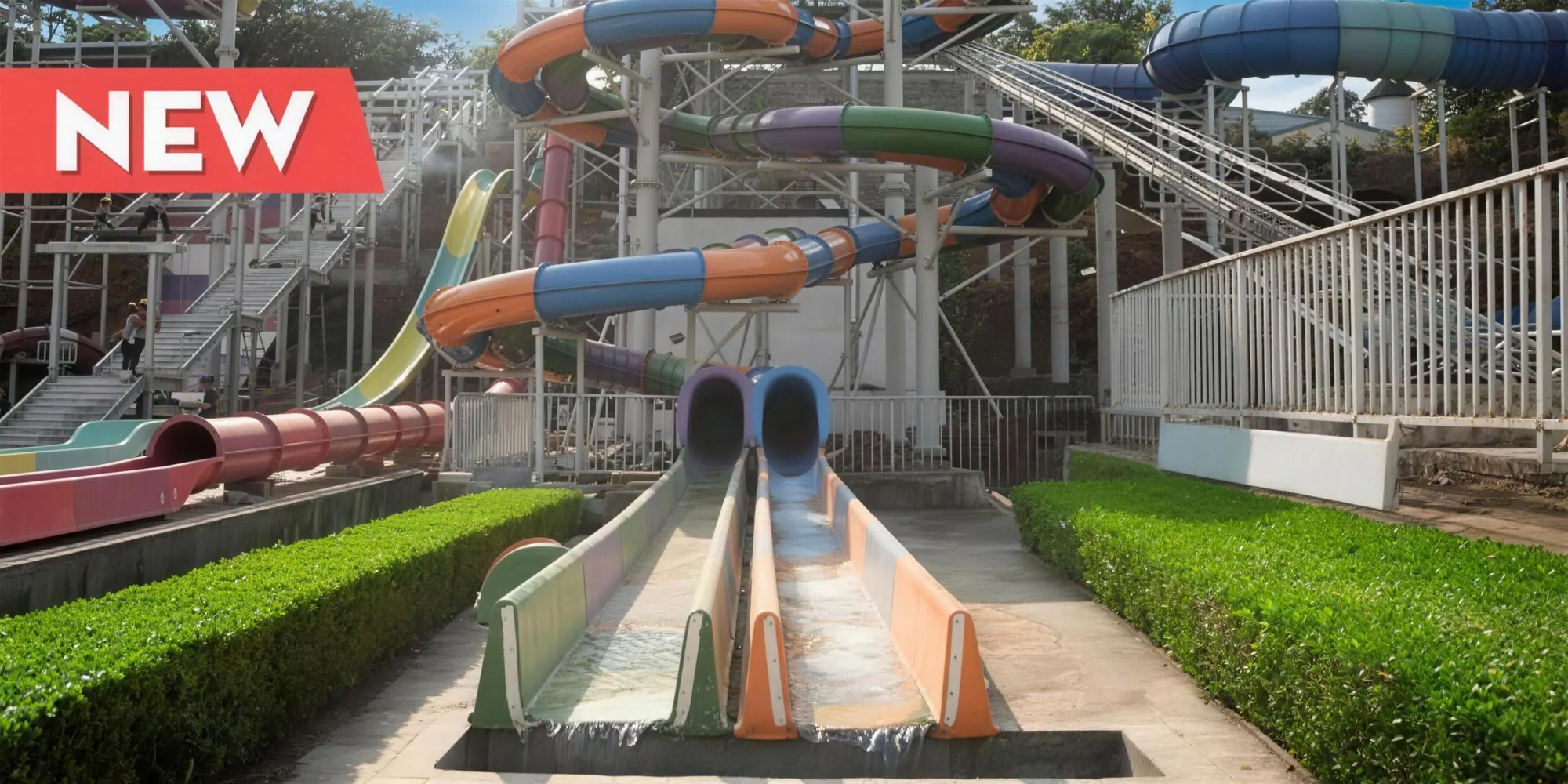 Twin Twister water slide